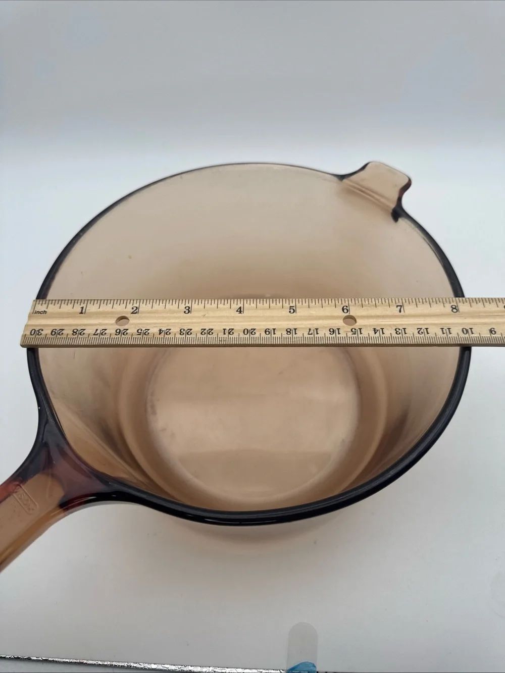 Corning Ware Visions Amber Glass Pyrex Cookware 2.5L Sauce Pan Pot w/ Pyrex Lid